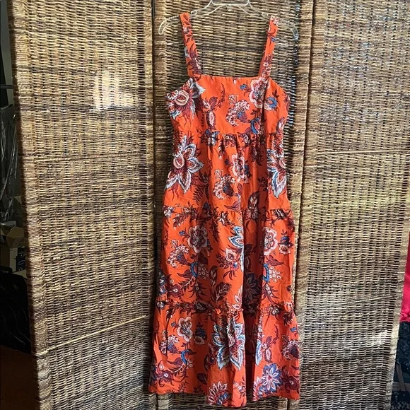 RHODE | Dresses | Rhode Floral Orange Maxi Dress | Poshmark